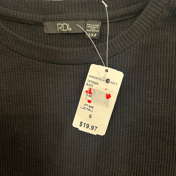 RDI NWT Black Top Shirt Blouse Size Small - Picture 7 of 7